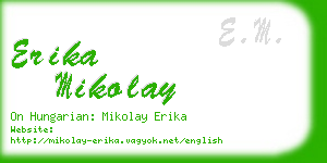 erika mikolay business card